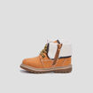 Bottines plates fourrées zippées camel bébé garçon