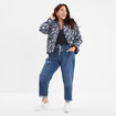 Jeans straight 7/8ème taille haute denim stone femme grande taille