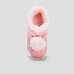 Chaussons avec pompons rose fille