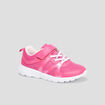 Baskets running à scratchs rose fille