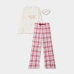 Ensemble pyjama effet polaire 3 pi&egrave;ces rose femme