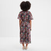 Robe longue taille smockée multicolore femme