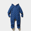 Combinaison pilote doubl&eacute;e &agrave; capuche bleu marine b&eacute;b&eacute; gar&ccedil;on