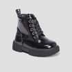 Bottines vernies à lacets Liberto noir bébé fille