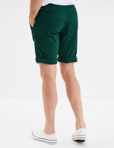 Short chino slim Creeks vert foncé homme