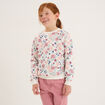 Sweat col rond manches longues beige fille
