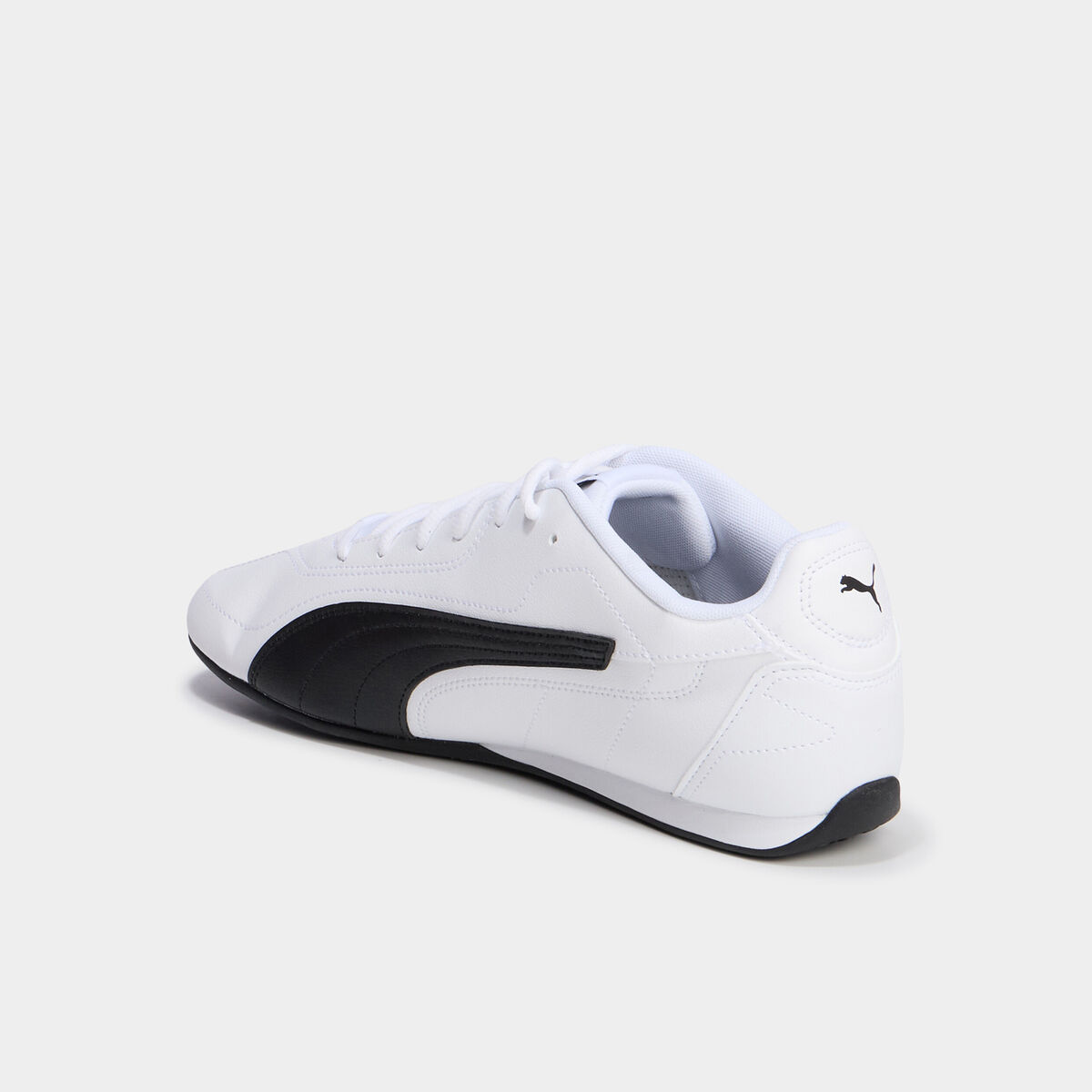 Tennis basses à lacets en cuir Puma blanc homme