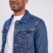 Veste droite boutonnée en jean Creeks denim stone homme