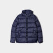 Doudoune doubl&eacute;e zipp&eacute;e &agrave; capuche bleu marine homme
