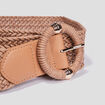 Ceinture tress&eacute;e sable femme