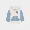 Gilet zippé à capuche Creeks ecru bébé garçon