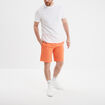 Short de jogging droit à coulisse orange homme