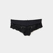 Shorty microfibre avec dentelle noir femme