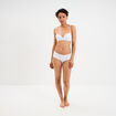 Shorty microfibre sans coutures blanc femme