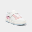Tennis basses &agrave; scratchs bout renforc&eacute; blanc fille