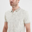Polo jersey droit manches courtes coton beige homme