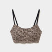 Soutien-gorge brassi&egrave;re bandeau padd&eacute; marron femme
