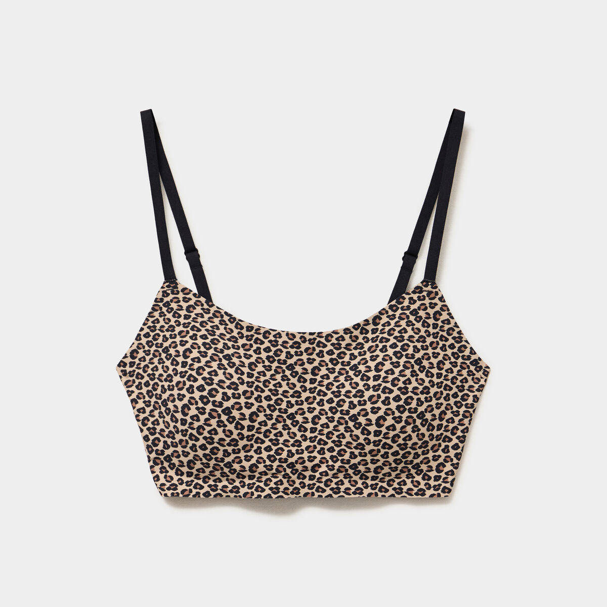 Soutien-gorge brassi&egrave;re bandeau padd&eacute; marron femme