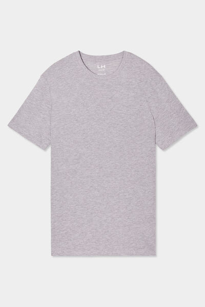 T-shirt en coton manches courtes gris homme