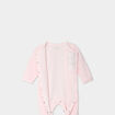 Dors-bien effet velours manches longues rose clair bébé fille