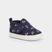 Bottons layette à scratchs bleu marine bébé garçon
