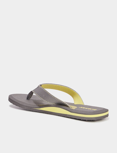 Tongs Isotoner gris homme