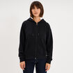 Sweat zipp&eacute; &agrave; capuche noir femme