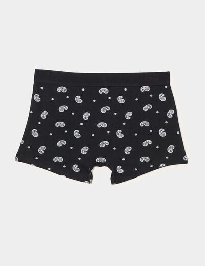 Lot 3 boxers coton noir homme