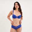 Soutien-gorge embo&icirc;tant padd&eacute; dentelle bleu electrique femme