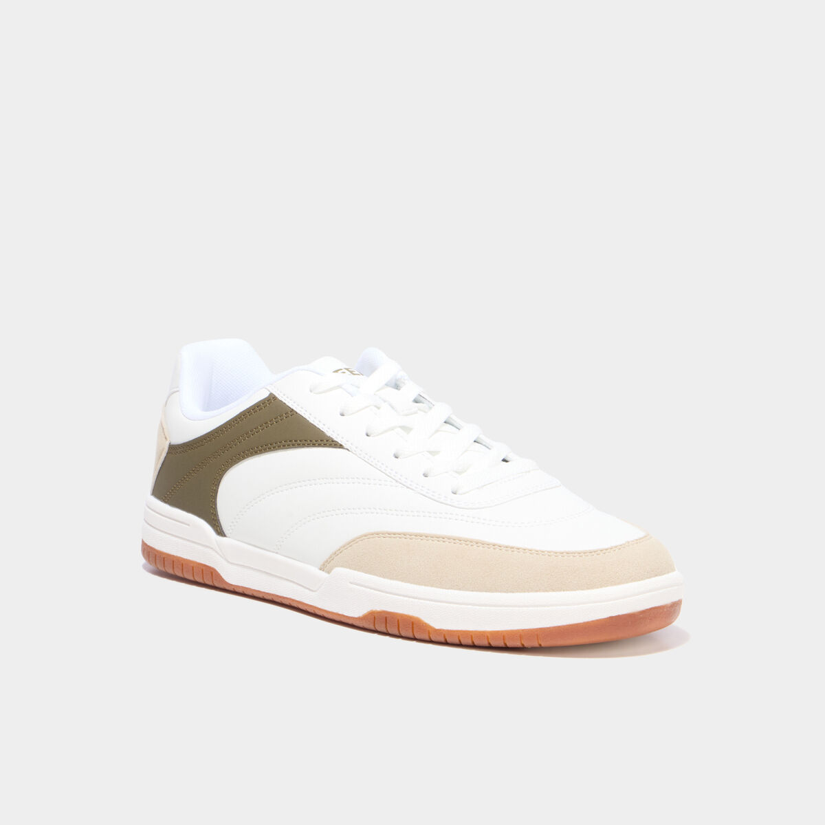 Baskets basses &agrave; lacets blanc homme