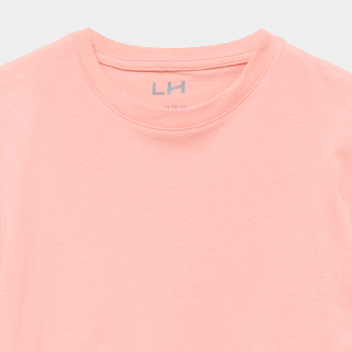 T-shirt manches courtes coton rose poudr&eacute;e fille