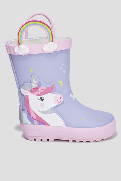 Bottes de pluie multicolore bébé fille