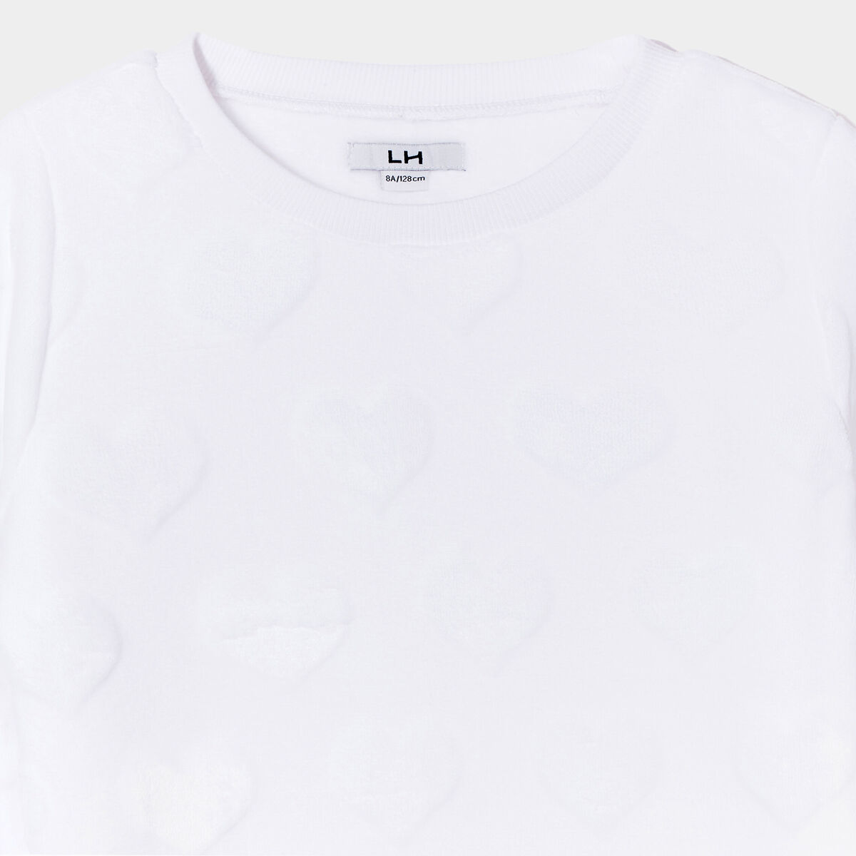 Sweat doux manches longues blanc fille