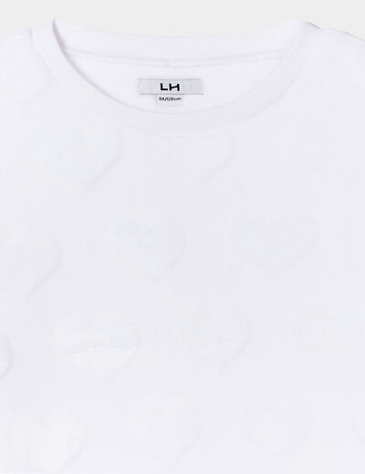 Sweat doux manches longues blanc fille