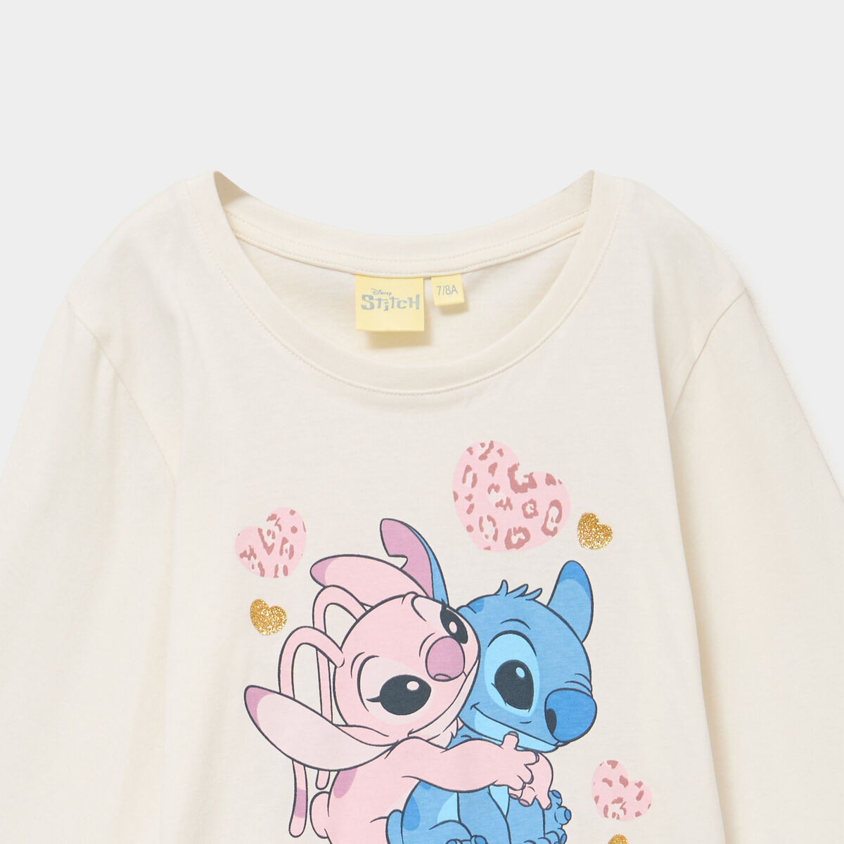 Ensemble pyjama pantalon t-shirt Stitch rose fille