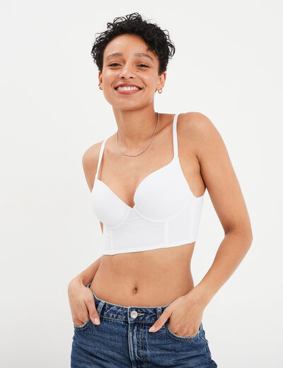 Soutien-gorge bustier blanc femme