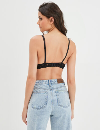 Soutien-gorge maxi push-up dentelle noir femme