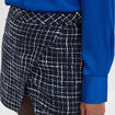 Jupe-short droite bleu foncé femme