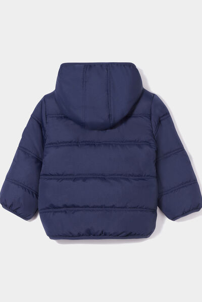 Doudoune à capuche doublure polaire bleu marine bébé garçon
