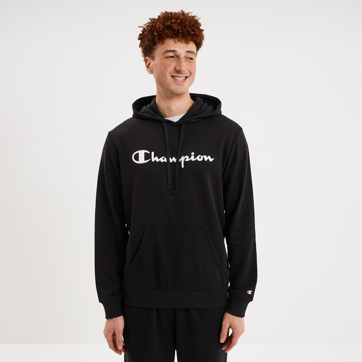 Sweat hoodie molleton Champion noir homme