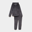Ensemble pyjama sweat pantalon velours gris fonc&eacute; femme