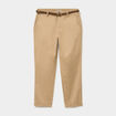 Pantalon chino 7/8&egrave;me ceinture tress&eacute;e beige femme