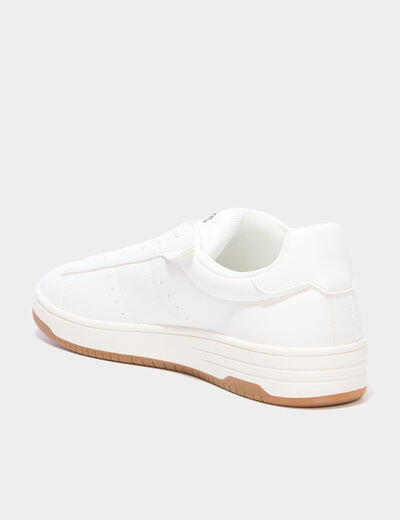 Tennis basses avec lacets blanc homme