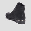 Bottines zippées avec perforations noir femme