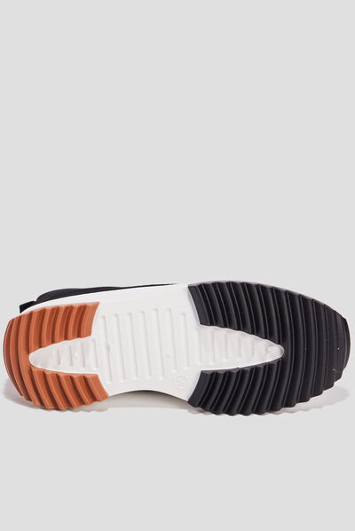Baskets plateformes en toile Creeks noir femme