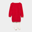 Ensemble robe et collants No&euml;l rouge b&eacute;b&eacute; fille