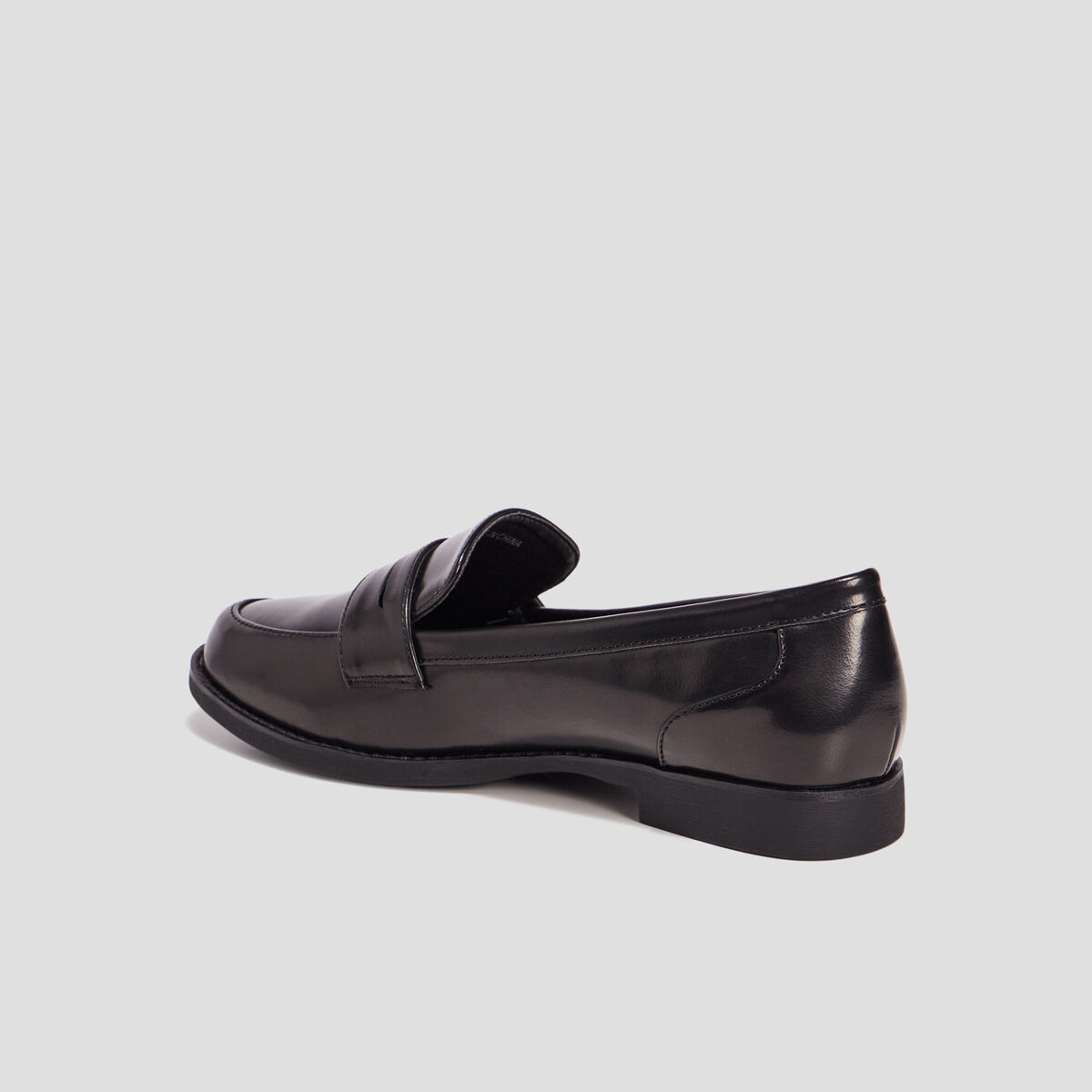 Mocassins talons plats noir femme