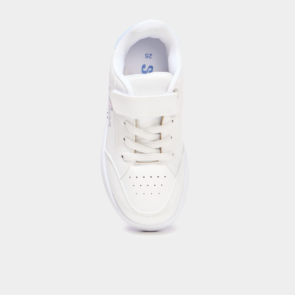 Tennis basses &agrave; scratchs Stitch blanc fille