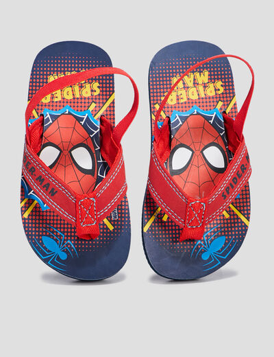 Tongs Spider-Man bleu marine garçon