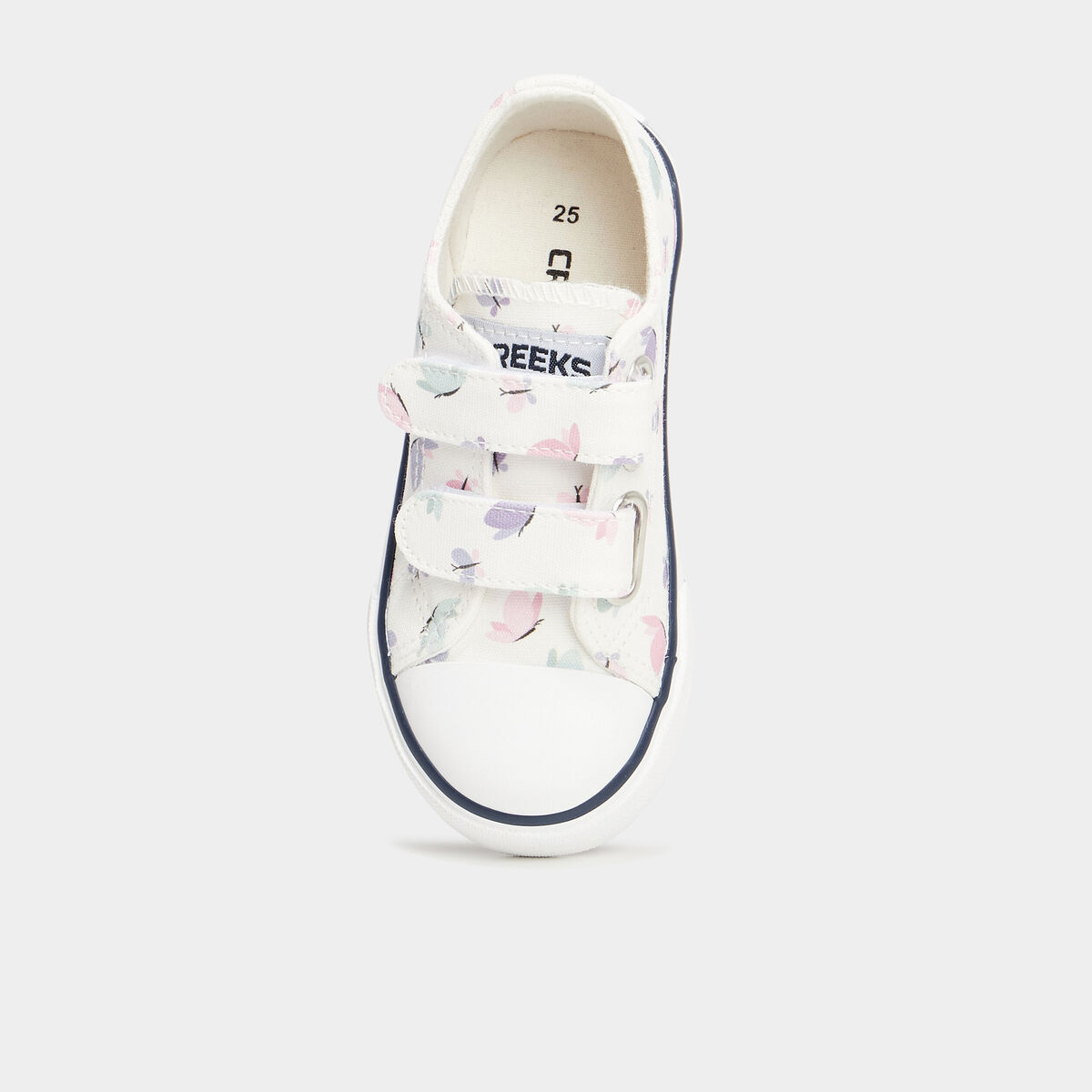 Tennis basses bout renforc&eacute; &agrave; scratchs multicolore fille